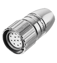 CONECTOR ARMABLE HEMBRA M23x12