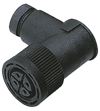 CONECTOR ARMABLE HEMBRA 90° M18x4