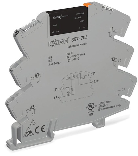 [WAGO00094] RELE SSR 857; BOB. 24VDC; SAL.: 0-48VDC 0.1 A;