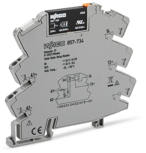 [WAGO00704] RELE SSR 857; BOB. 24VDC; SAL. 24VDC 8 A;