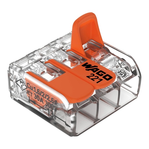 [WAGO00722] CONECTOR 221 6mm2 3P