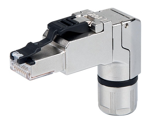 [WAGO00635] CONECTOR ARMABLE 90° ETHERNET RJ45 METÁLICO Cat. 6A